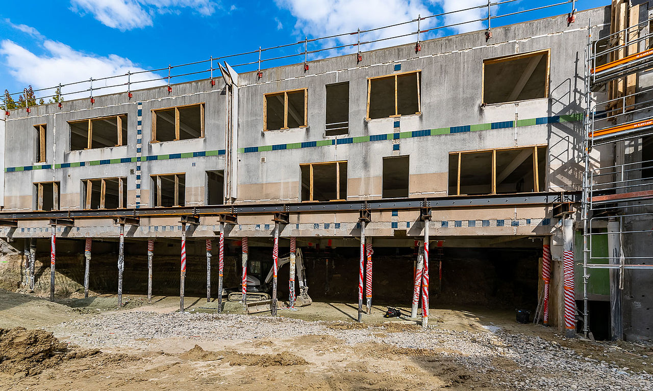 Sur le chantier de restructuration du lycée Jean Moulin à Torcy IDF